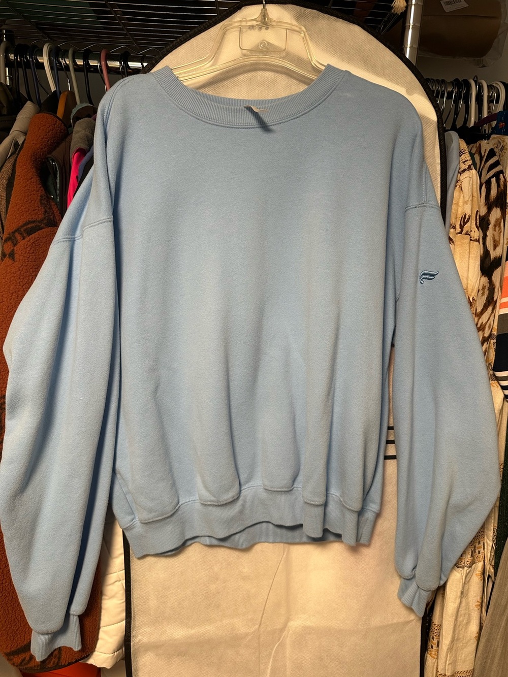 Fabletics women’s Light Blue Crewneck Sweatshirt
